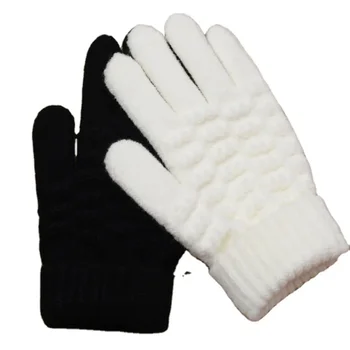 Зимние новые детские перчатки Теплые перчатки с пятью пальцами Флисовые трикотажные детские перчатки для мужчин и женщин 로렉스시계