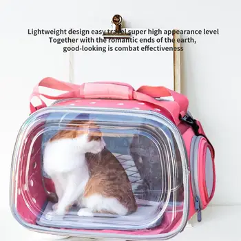 Идеальная прозрачная переноска для домашних животных: испытайте дышащую космическую капсульную сумку для вашего любимого питомца