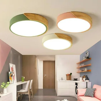круглый многоцветный светодиодный потолочный светильник современный настенный светильник для гостиной светильник спальня кухня для поверхностного монтажа панель смыва