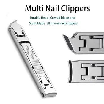  Кусачки для ногтей Ультратонкий нож для ногтей Маникюрные инструменты из нержавеющей стали Маникюрные ножницы Складной дизайн Триммер для ногтей