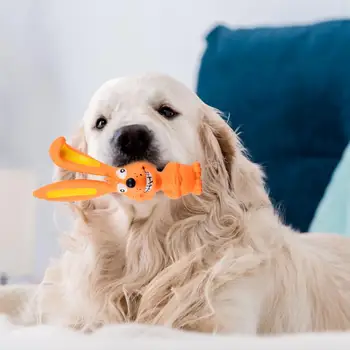латексная игрушка для собак для скрежета зубами скрипучая игрушка для собак с длинным ухом кролика дизайн для зубов сопротивление прикусу встроенный звук питомец для зубов