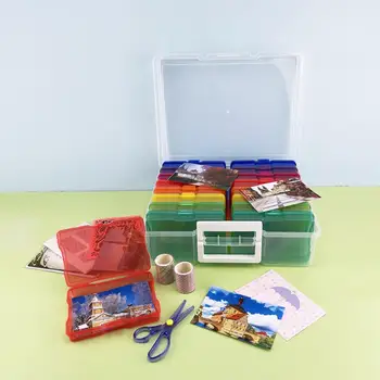 Легко вынимаемая коробка для хранения Емкость пластикового ящика для хранения с ручкой для ювелирных изделий Мелкие предметы 16 кейсов Craft Keeper Фото