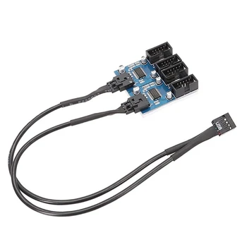 Материнская плата 9-контактный USB-разъем разветвитель штекер от 1 до 2/4 гнездо удлинительный кабель адаптер настольный 9-контактный разъем USB2.0 HUB