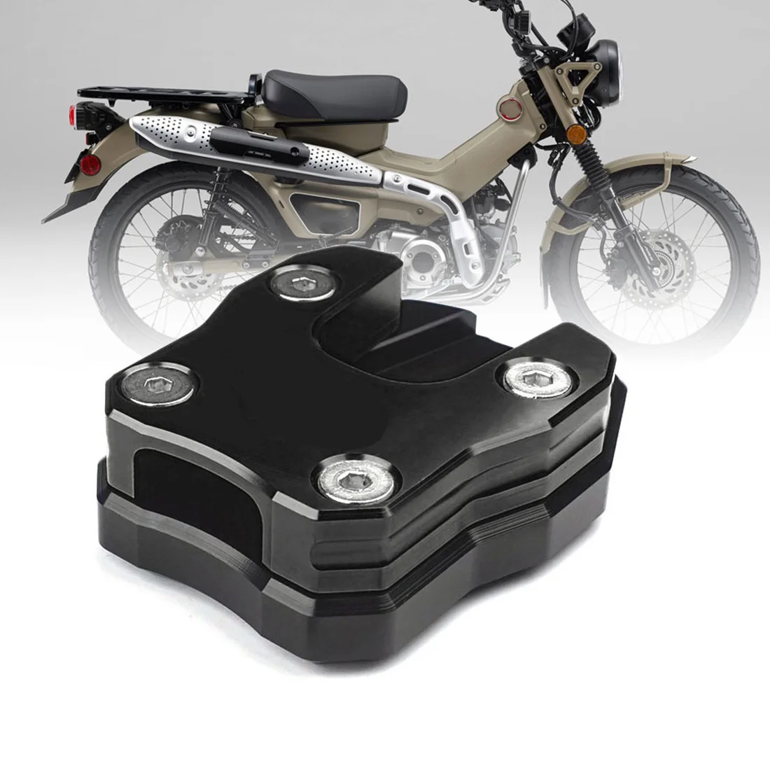  Мотоцикл Боковая подставка Пластина Подножка Расширитель Поддержка Удлинитель для HONDA CT125 Hunter Cub 2020