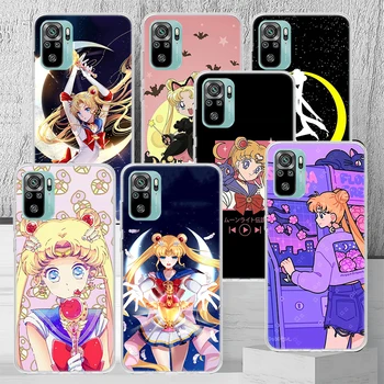 Мультяшный чехол для телефона S-Sailor Moon Coque для Xiaomi Redmi Note 12 11 11S 11T 11E 10 10S 9 9S 8 8T 8 Pro Plus Global 7 Pattern