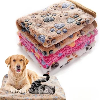  Мягкое пушистое высококачественное одеяло для домашних животных Симпатичный мультяшный узор Коврик для домашних животных Теплое и удобное одеяло для кошек и собак