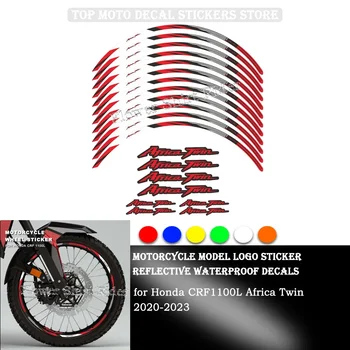 Наклейка на колесо мотоцикла Водонепроницаемая наклейка на ступицу Обод Полосатая лента 17 дюймов для Honda CRF1100L Africa Twin Adventure Sports 2020-