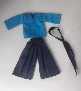 [нет фигуры]1/12 Riman Blue Samurai наряд Модель одежды для 6-дюймовых игрушек для куклы MEZCO