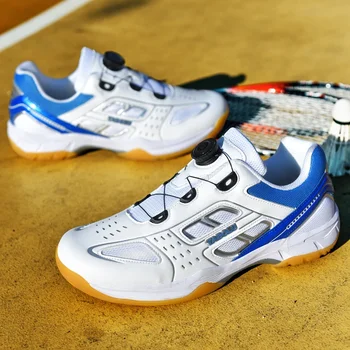  Новая профессиональная обувь для настольного тенниса Мужская Женская Противоскользящая обувь для бадминтона Пары Легкие кроссовки для бадминтона