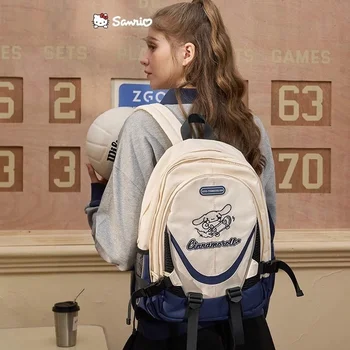 Новая серия Sanrio Kuromi Cinnamoroll Girls Chic Мультфильм Рюкзак для студентов Школьная сумка большой емкости Симпатичный повседневный рюкзак для путешествий