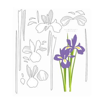 Новинка 2023 г. Into the Blooms Iris Металлические режущие штампы Скрапбукинг для изготовления бумаги Рамки Карточное ремесло без штампа