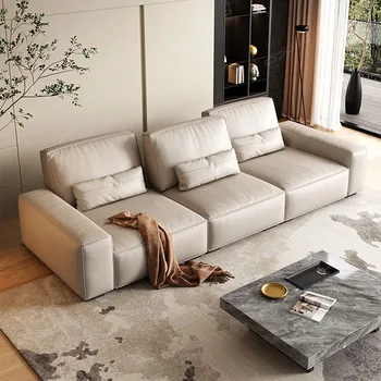 Новое поступление Простой диван Nordic Большой кожаный современный диван Lazzy Роскошный европейский Sillones Modernos Para Sala Мебель для гостиной