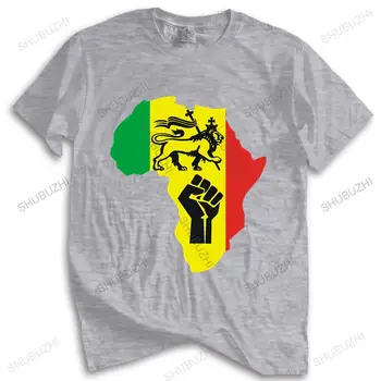 Новое Прибытие Мужская футболка Новая Африка Rasta Power Регги Музыка Логотип Мужская черная футболка Мужская футболка Евро размер ТОПЫ