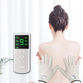 Новые массажные перчатки TENS Инструмент для массажа ладоней EMS Pulse Портативные косметические массажные перчатки для физиотерапии