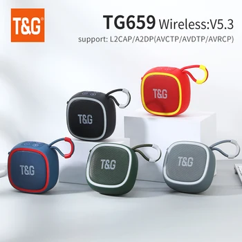 Оригинальный TG659 Мини Беспроводной Мощный Динамик TWS Bluetooth 5.3 Звуковая коробка HIFI Громкоговоритель Поддержка TF-карты Радио