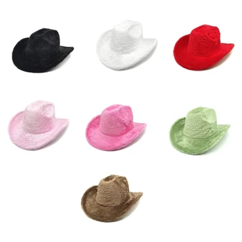 Отпускная ковбойская шляпа Плюшевый подарок-сюрприз для девочек и мальчиков Шапка ковбойши для карнавалов Музыкальный фестиваль