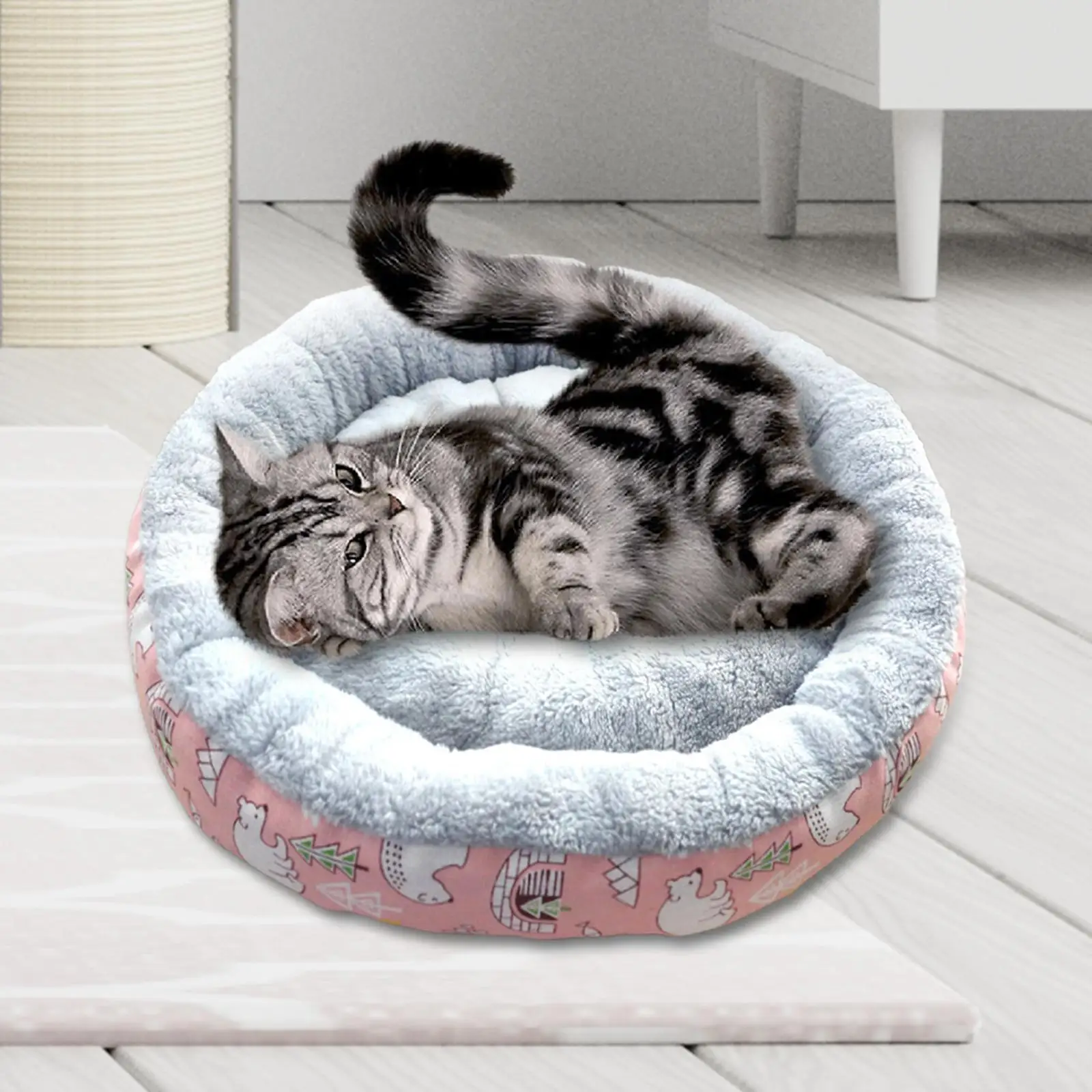  Плюшевая кровать для кошек Мягкая дремота Kitty Kennel Подушка для кровати для щенка