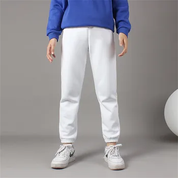 Повседневная однотонная уличная одежда для мальчиков и девочек Спортивные штаны Jogger с карманами Детские брюки