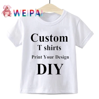 Пользовательские футболки Chirdren DIY Распечатайте свой дизайн Детские футболки Мальчики / Девочки DIY Футболки Печать,Связаться с продавцом Frist