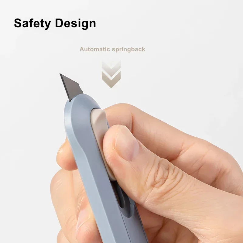  портативный мини-канцелярский нож, SK5 Металлические лезвия открывалки для резки автоматически выдвижной карманной бумаги 