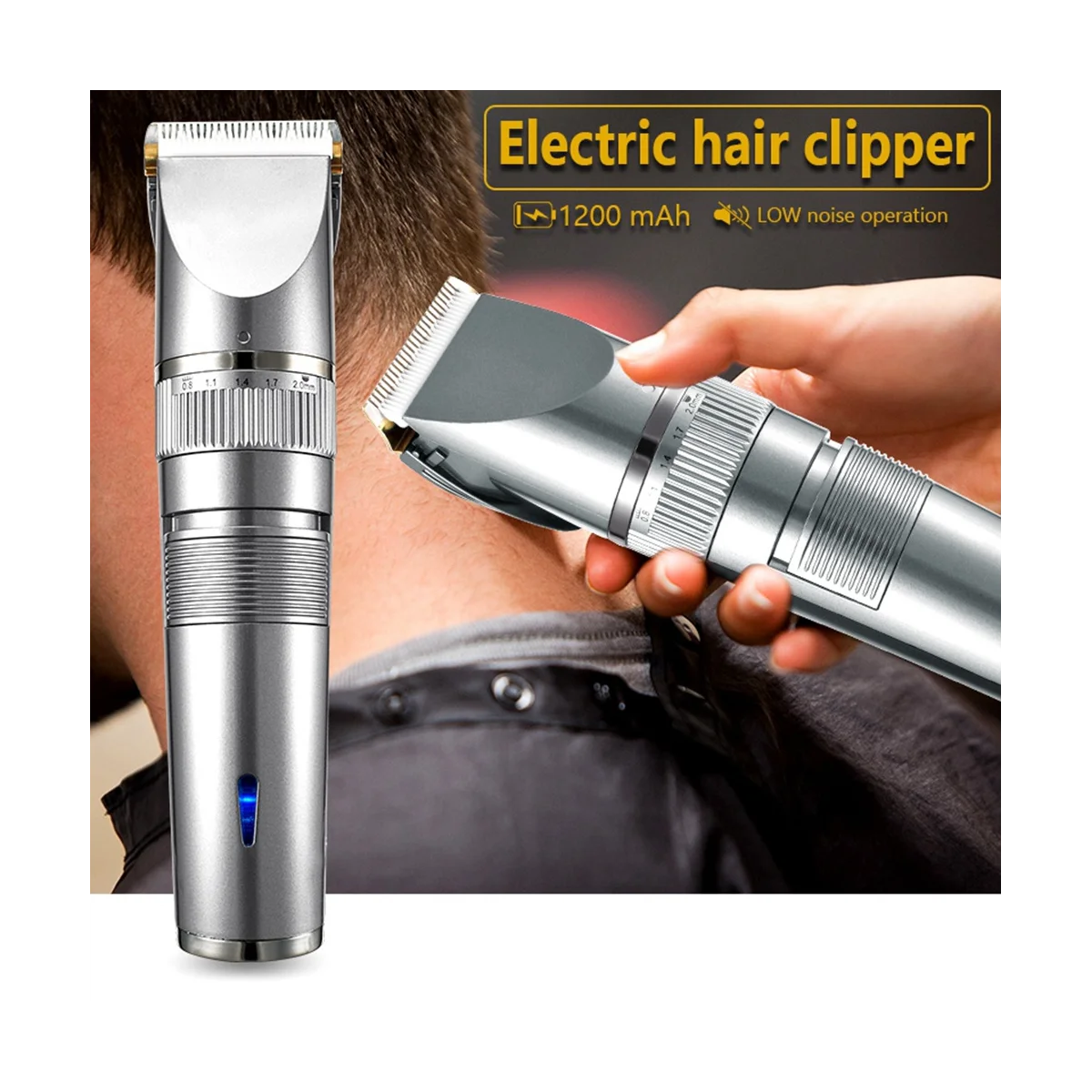  Профессиональная машинка для стрижки волос USB Перезаряжаемая машинка для стрижки волос Мужская стрижка Керамическое лезвие Машинка для стрижки волос