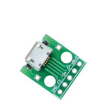 Разъем MICRO USB на гнездо Dip Майк B-типа 5p SMT для прямой вставки адаптерной платы с припаянной внутренней головкой