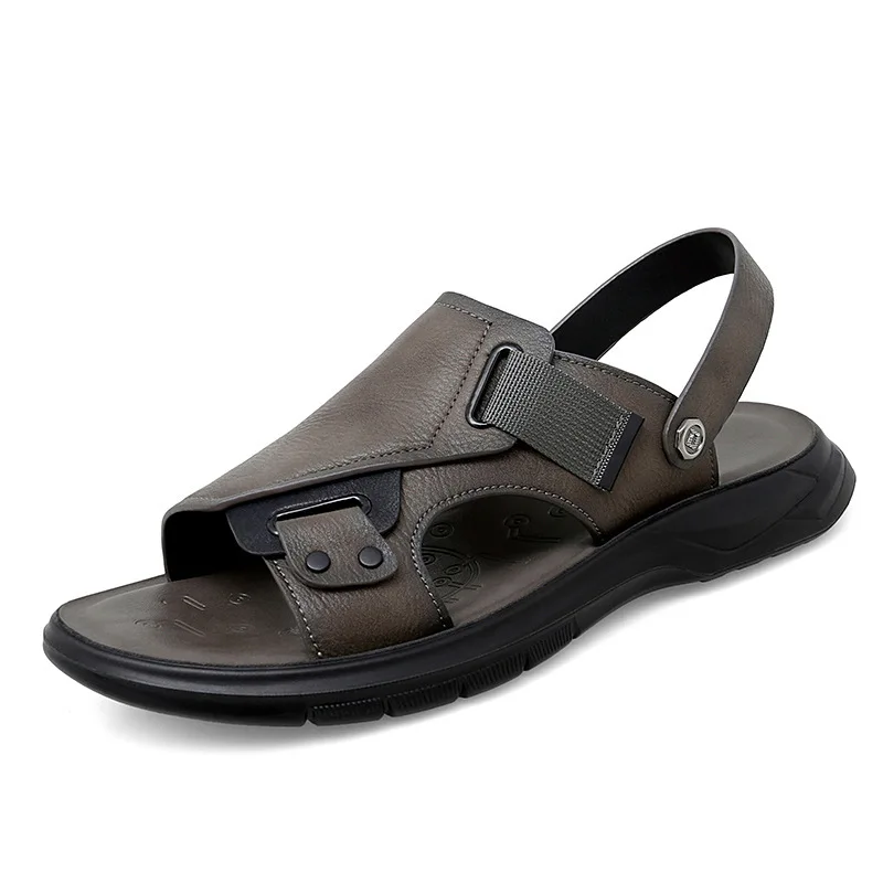 Сандалии мужские летние новые мужские повседневные пляжные туфли на открытом воздухе мужские дышащие сандалии 2023
