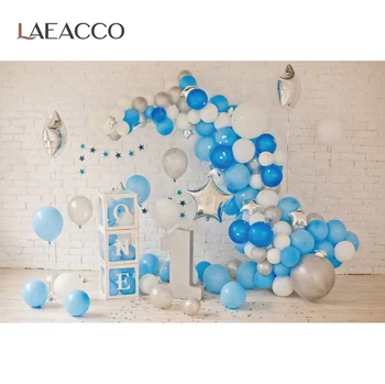  серый белый фон для фото с 1-м днем рождения вечеринка воздушные шары венок фото стена подарок шар детский фотозона фото фоны
