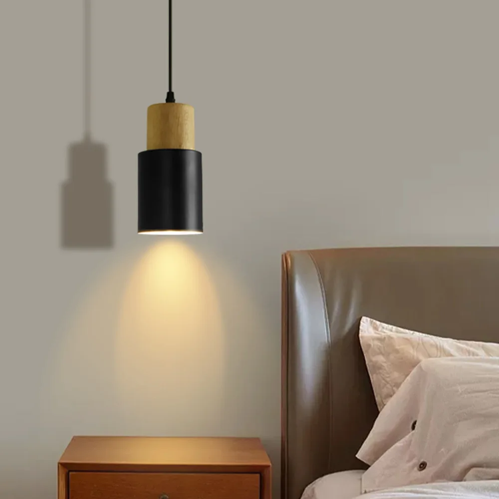 Скандинавский деревянный подвесной светильник Macaron Светодиодные железные подвесные светильники для гостиной, спальни, прикроватных тумбочек, ресторана, кафе, домашнего декора, освещения