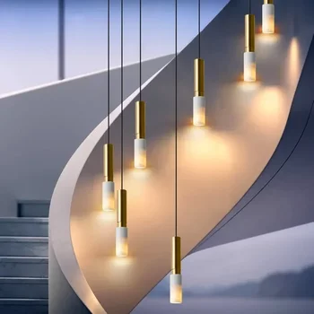 скандинавский домашний декор столовая Подвесные светильники, лампы внутреннего освещения, подвесной светильник, подвесной светильник, люстра, мраморные лампы для гостиной