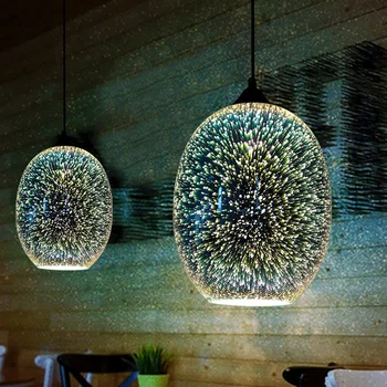 Современная 3D люстра из выдувного стекла ручной работы Декоративный фейерверк для гостиной, ресторана, студии, коридора, бара