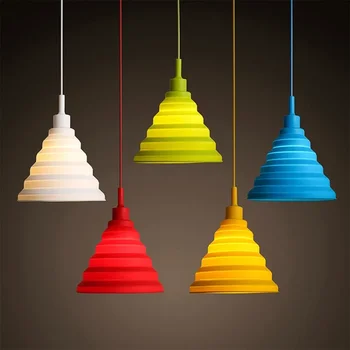 Современная креативная светодиодная люстра Красочная силиконовая подвесная лампа E27 для гостиной Прикроватный дом для отдыха Внутренний декор Haning Light