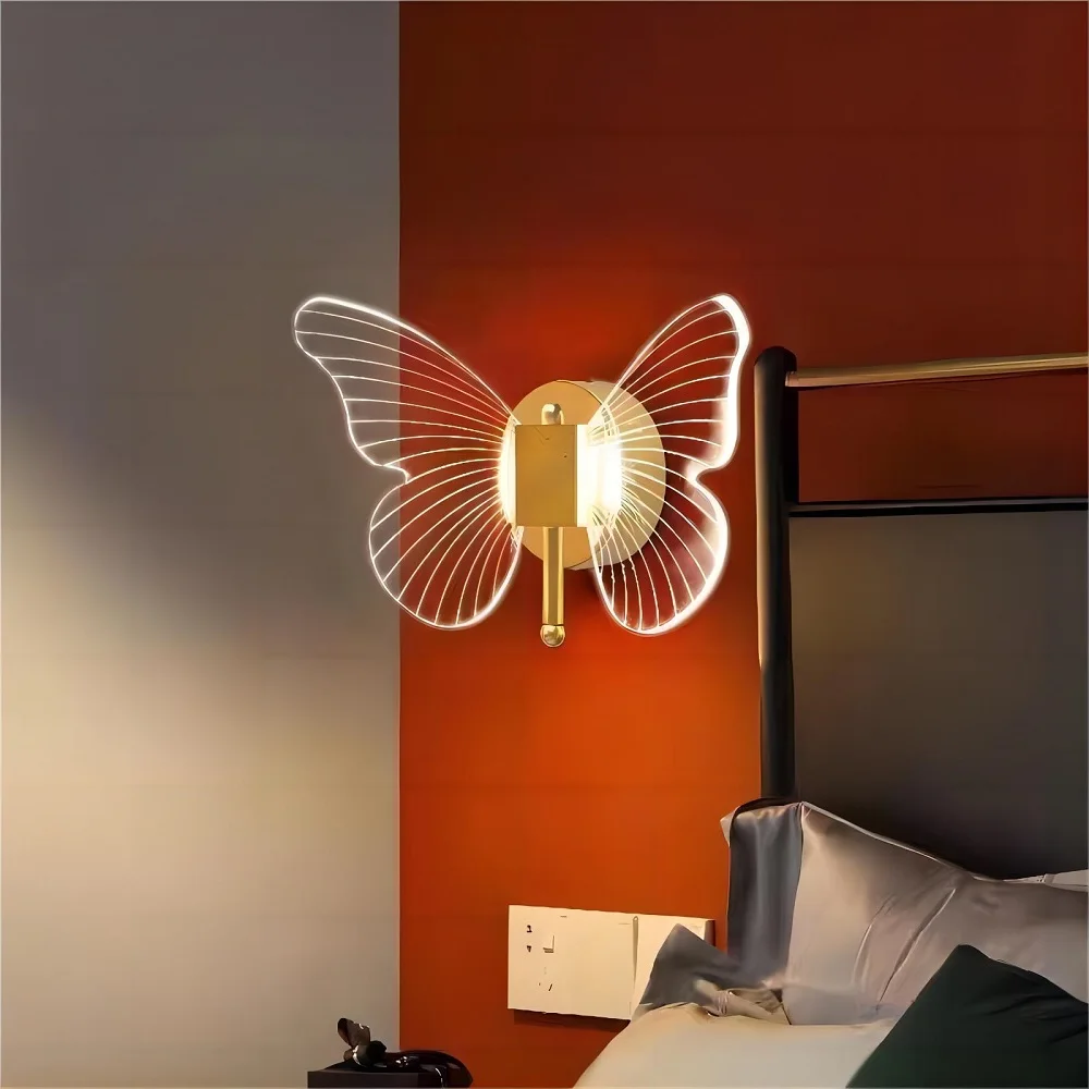 Современный простой акриловый светодиодный настенный светильник рядом со спальней Новый светильник для коридора гостиной HoteL
