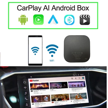 Универсальная автомобильная MINI AI TV Box для большинства новых автомобилей Дисплей Беспроводной Androidauto Mirror Link AirPlay Car Play USB Android System