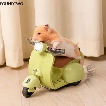 хомяк трюк спиннинг мотоцикл 360 градусов вращающийся свет музыка электрический скутер креативные игрушки подарки товары для домашних животных