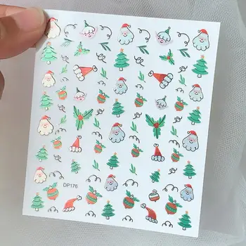  Хорошие наклейки для дизайна ногтей своими руками Зимний Санта-Клаус Слайдер Украшение для ногтей Без запаха Улучшить атмосферу