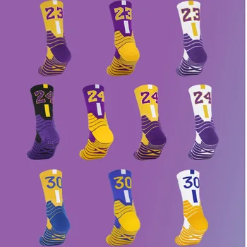 Элитные баскетбольные носки для мужчин Коби Брайант Спорт для мальчиков и детей Jordan Balls Среднее трубчатое полотенце для тренировок